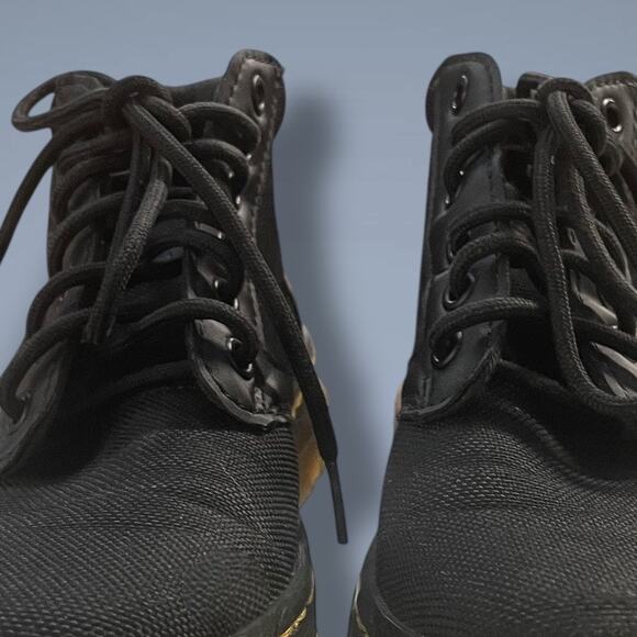 Women's Size 5 Dr. Martens - Bonny Tech Black Element & Black Poly Combat Boots - Picture 5 of 9